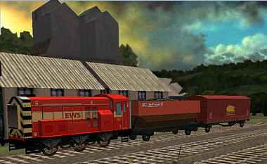 British 08 shunter with Wagons